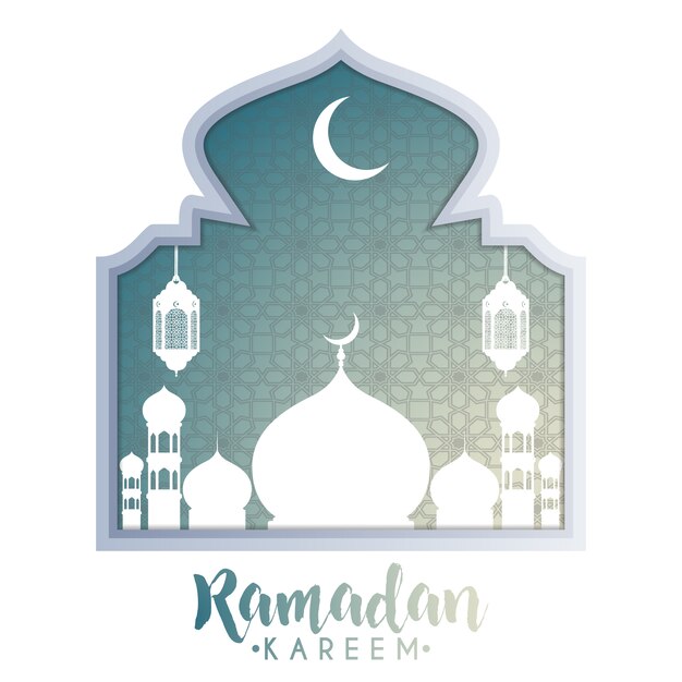 Рамадан белый фон дизайн