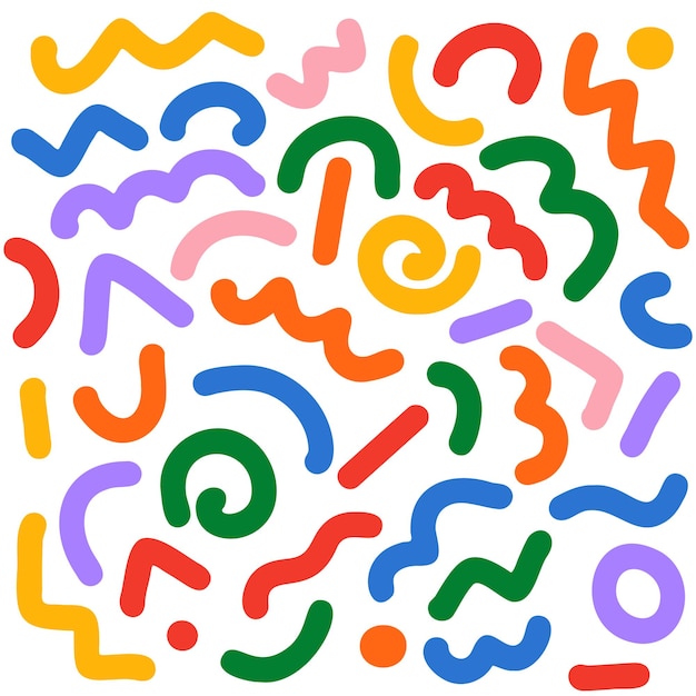 Random fun hand drawn doodle pattern background