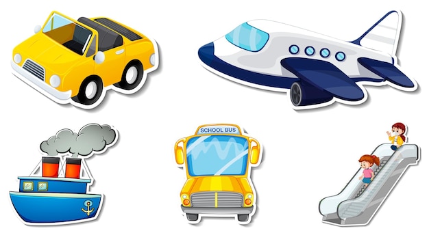 Random stickers with transportable vehicle objects