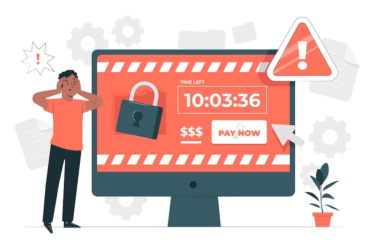 Free Vector ransomware concept illustration