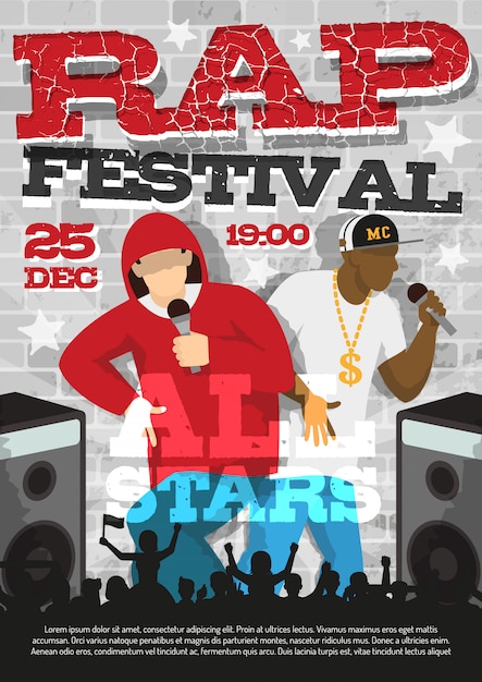 Плакат о фестивале рэп-музыки