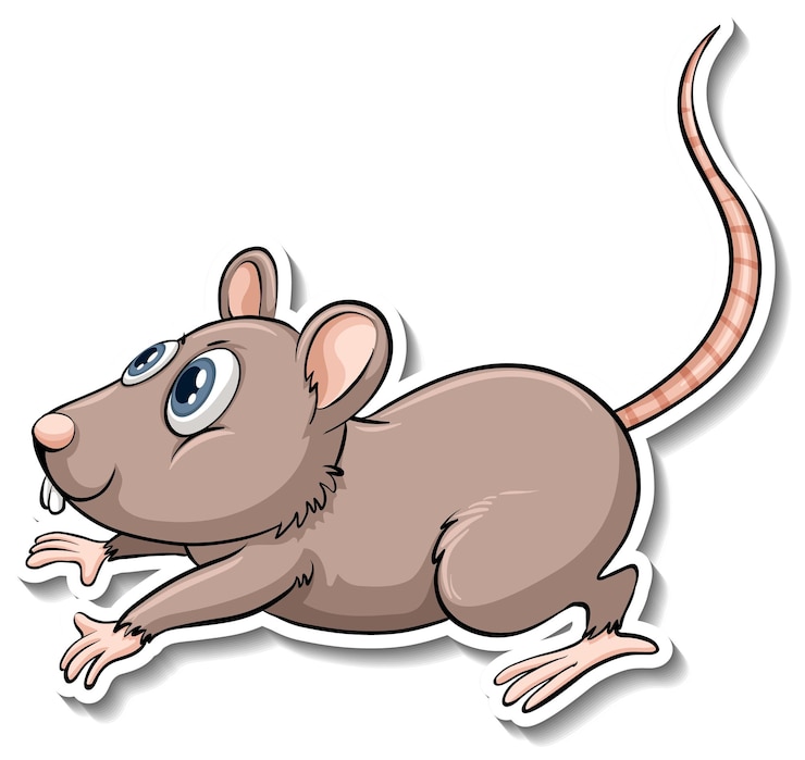 Free Vector a rat animal cartoon sticker