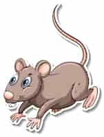 Free vector a rat animal cartoon sticker