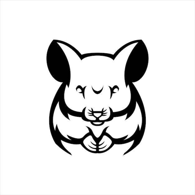 Vettore gratuito design semplice del logo della mascotte del topo