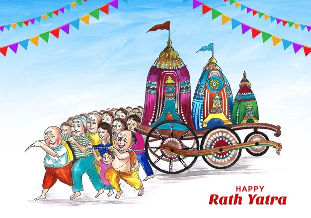 Rath yatra festival for lord jagannath puri odisha festival background