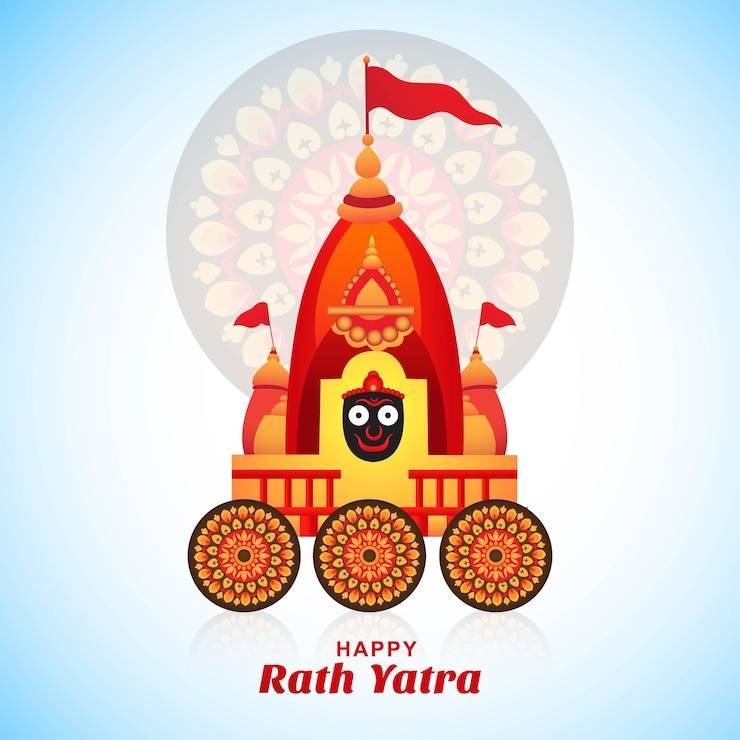 मुफ़्त वेक्टर rath yatra lord jagannath festival holiday background