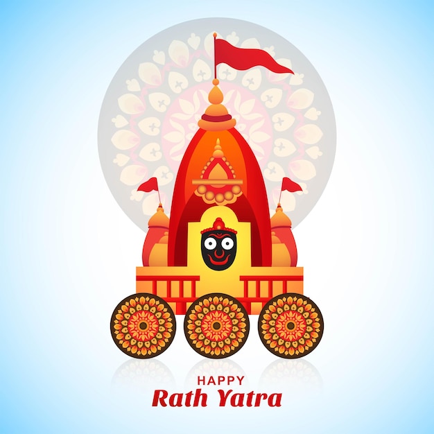 Rath yatra lord jagannath festival holiday background