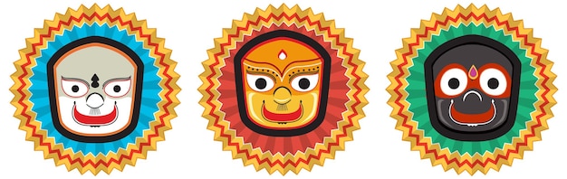 Free vector ratha yatra hindu festival of india