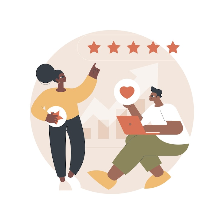 Free Vector rating abstract concept illustration