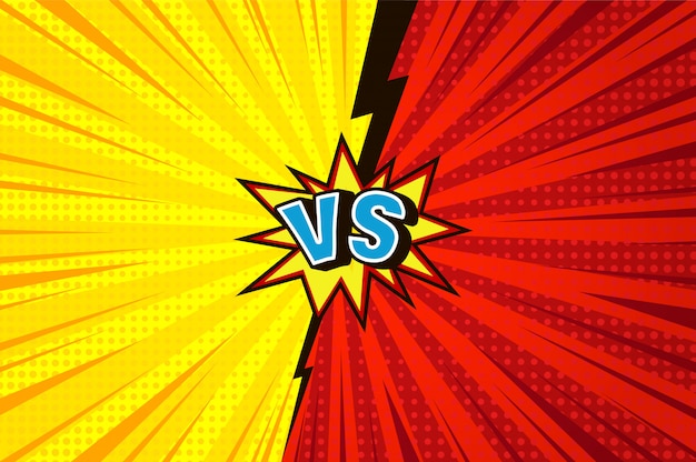 Vs Cartoon Background Comic Versus Duel Stock Vector (Royalty Free)  1475964680