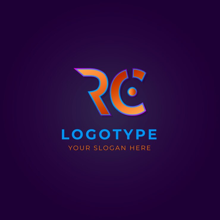 Free Vector rc logo monogram design