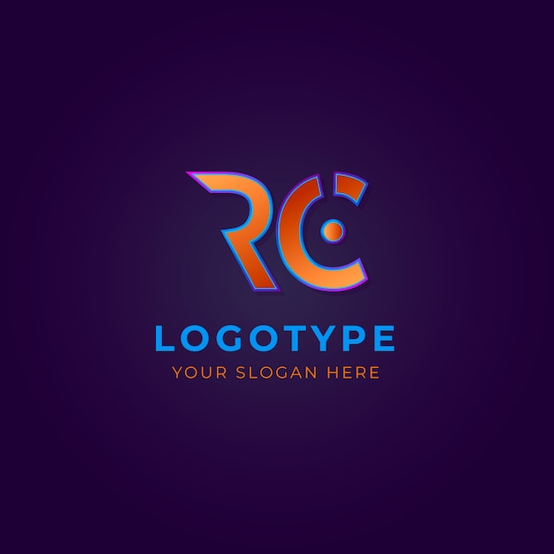 Дизайн монограммы логотипа Rc