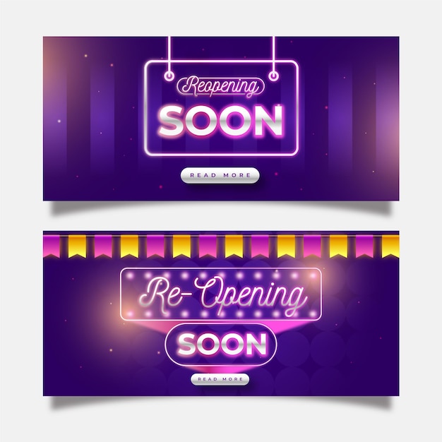 Re-opening banner template