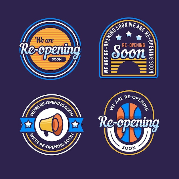 Re-opening soon badge collection