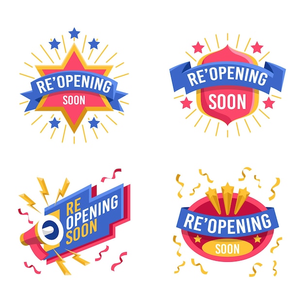 Re-opening soon badges pack