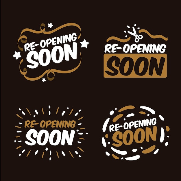 Re-opening soon badges