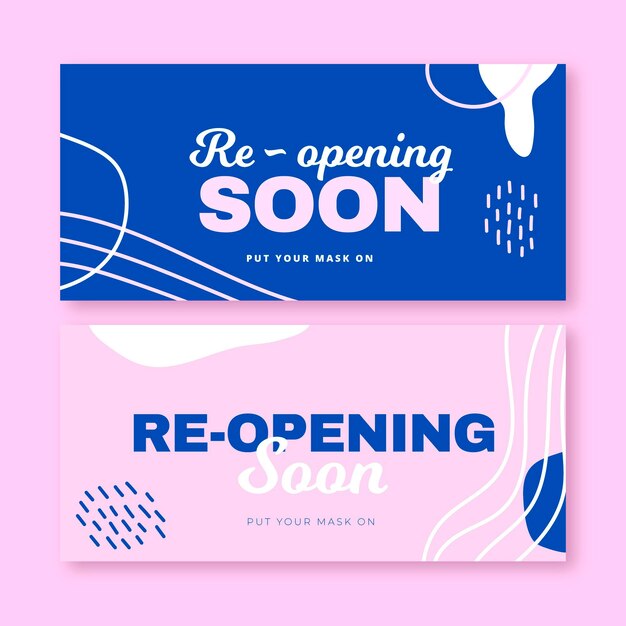 Re-opening soon banner template