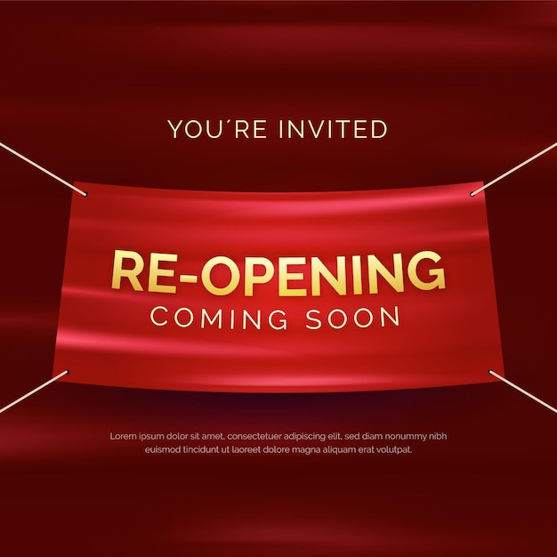 Re-opening soon banner