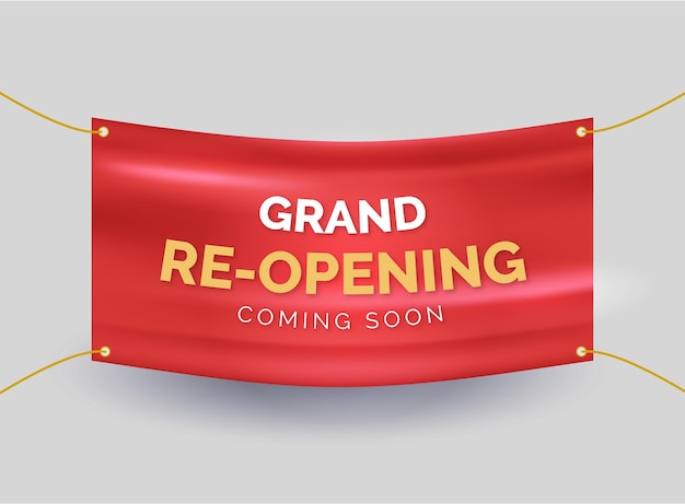 Re-opening soon banner