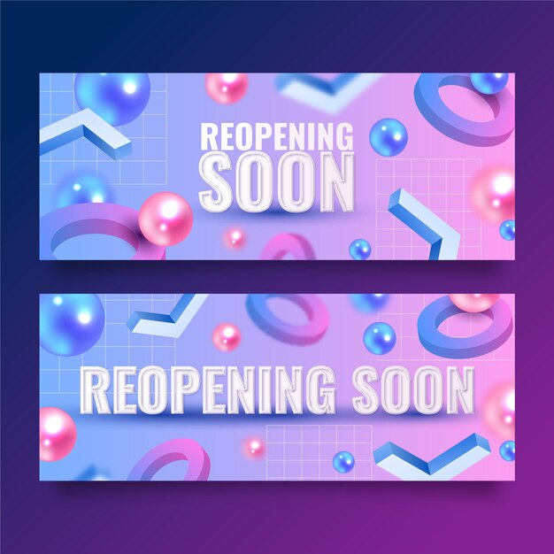 Re-opening soon banner