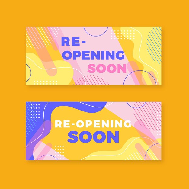 Re-opening soon memphis banner collection