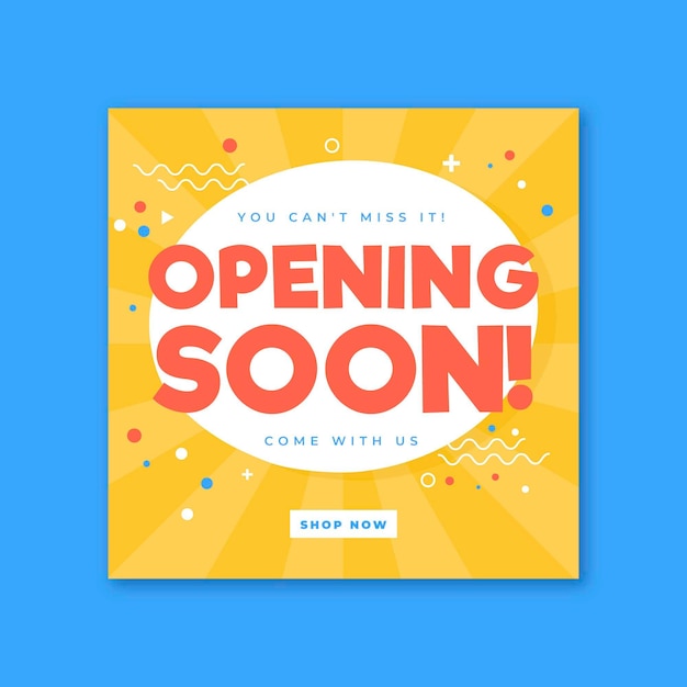 re-opening soon with confetti background