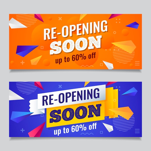 Re-opening sooner banner pack