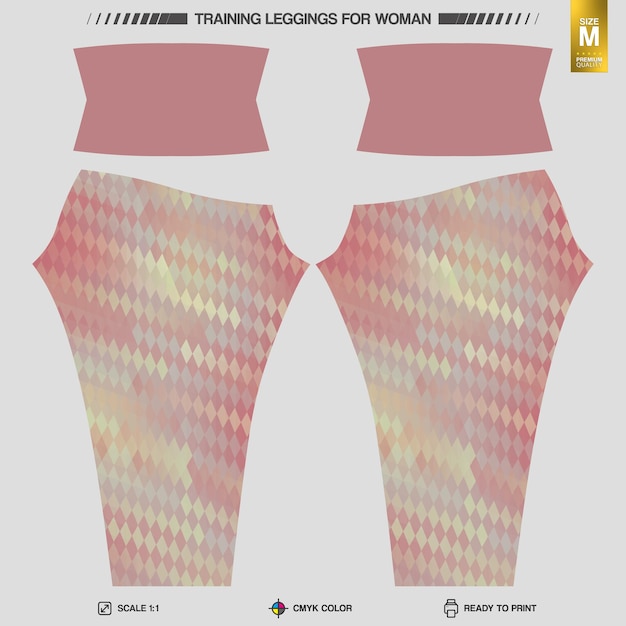 Free vector ready to print sports leggings ready to print sports