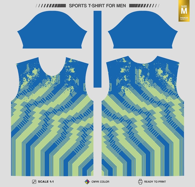 Vettore gratuito pronto a stampare magliette sportive sublimation patterns per abbigliamento sportivo