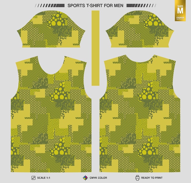 Free vector ready to print sports tshirt workout and training clothing patterns