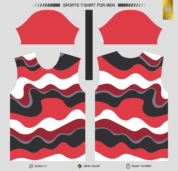 Free vector ready to print sports tshirt workout and training clothing patterns