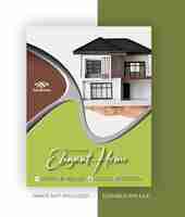 Free vector real estate a4 business brochure flyer poster design template.