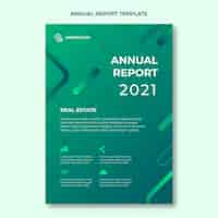 Free vector real estate annual report template