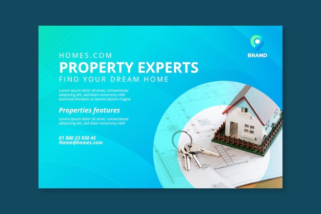 Free vector real estate banner template