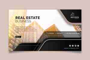 Free vector real estate banner template