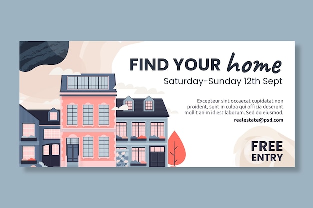 Free vector real estate banner template