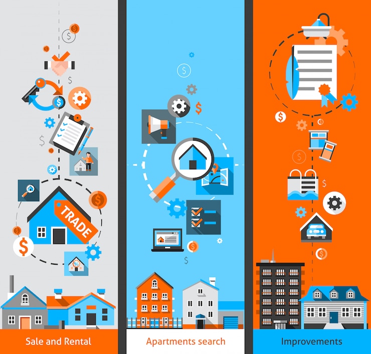 Free Vector real estate banners