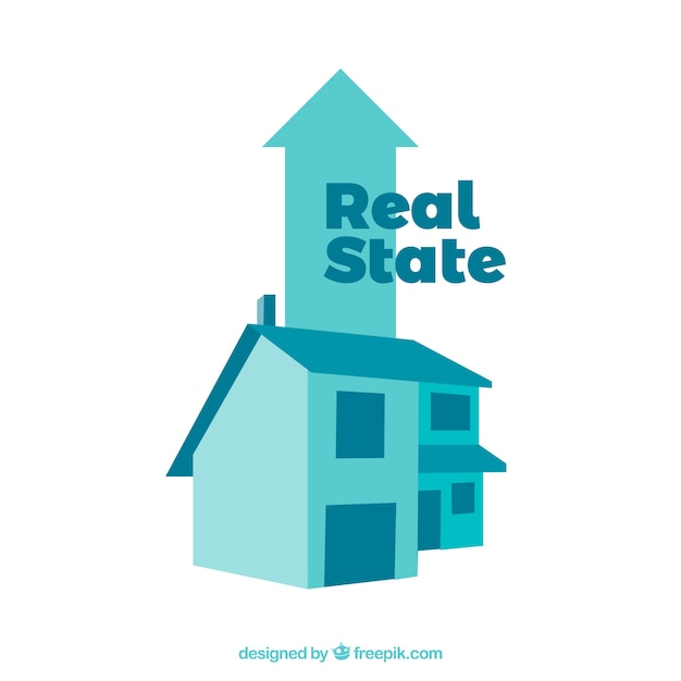 Free vector real estate blue background