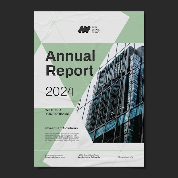 Free vector real estate business annual report