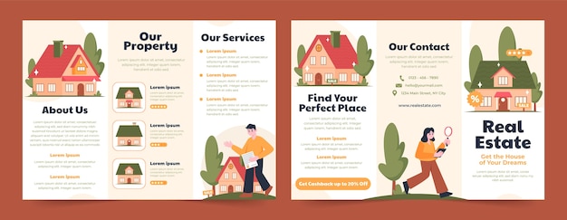 Real estate business brochure template