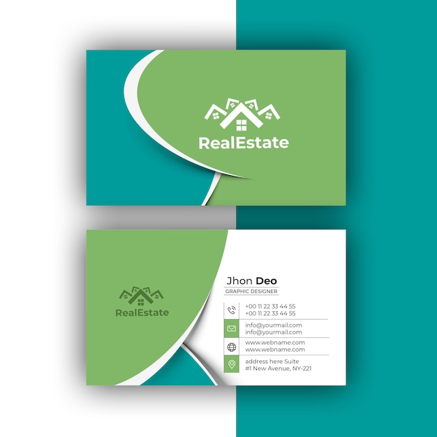 Real Estate Business Card Set- Creative and Clean Business Card Template.