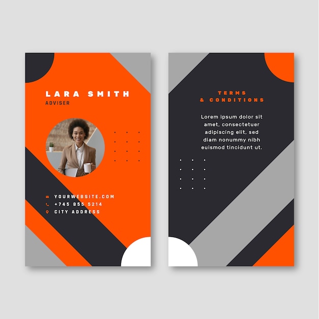Real estate business id card template