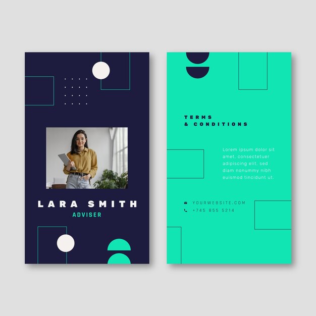 Real estate business id card template