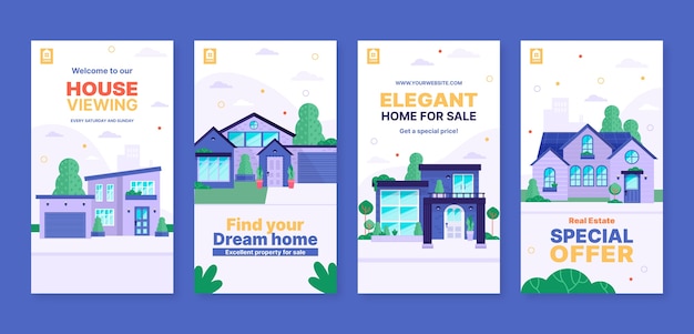 Real estate business instagram stories template