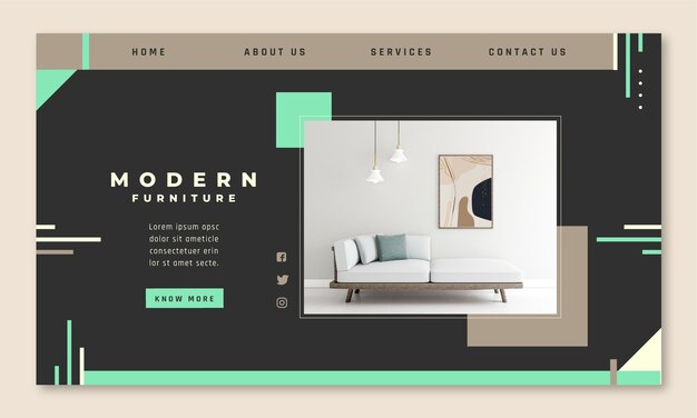 Real estate business landing page template