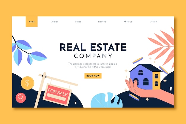 Real estate business landing page template