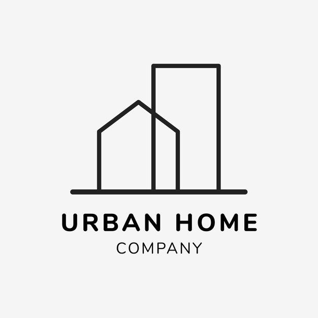 Шаблон логотипа бизнеса недвижимости для брендового дизайна вектора, текста городской домашней компании