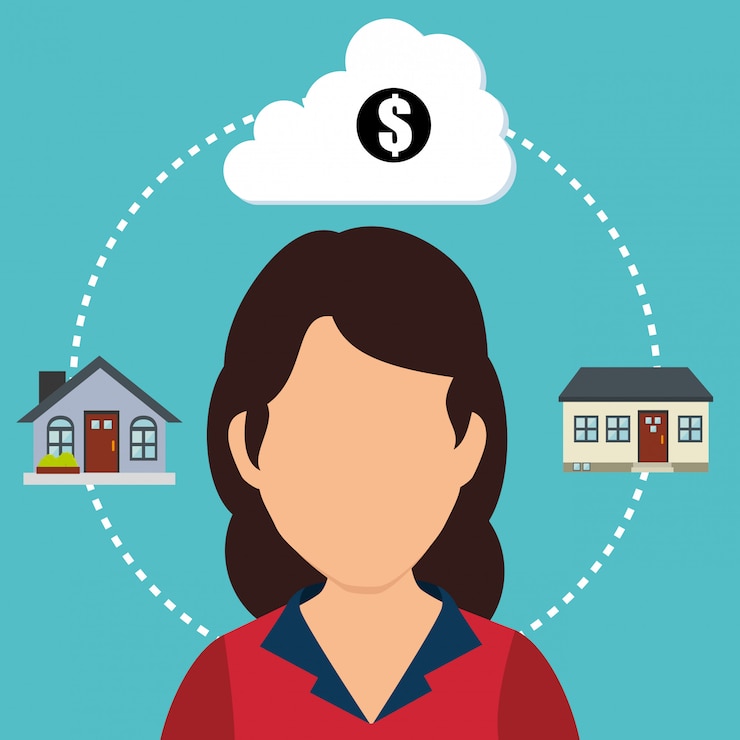 Free Vector real estate business and profits