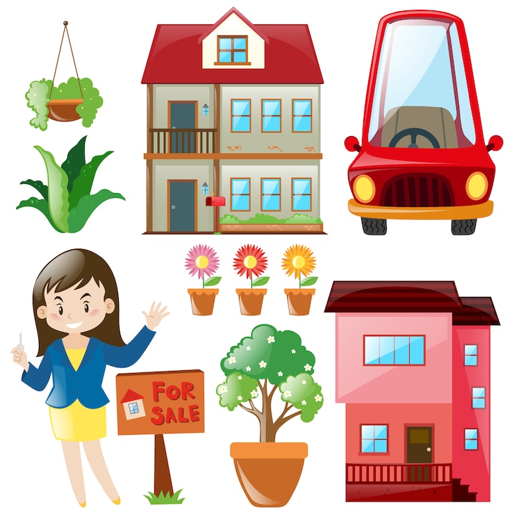 मुफ़्त वेक्टर real estate elements collection