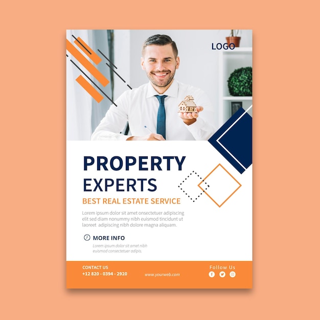 Real estate flyer template